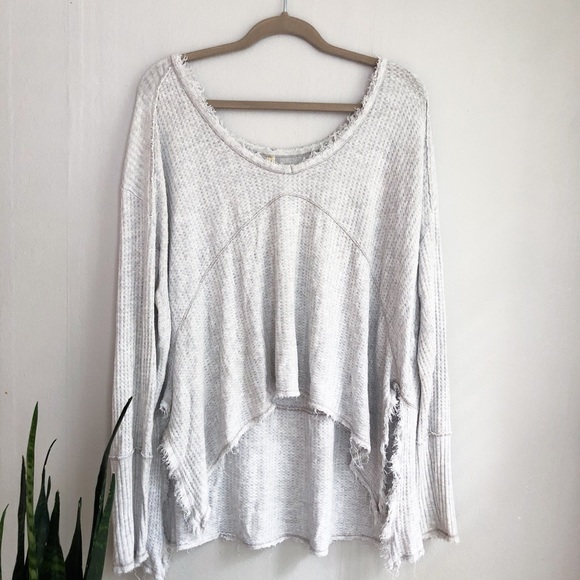 Free People Sweaters - Free People Thermal Pull Over Light Grey